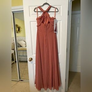 Long dress cinnamon color
